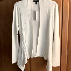 WHBM Ecru Open Cardigan NWT